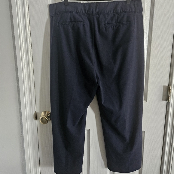 NWOT J.Crew Crochet Trim Navy Trousers - Picture 4 of 8